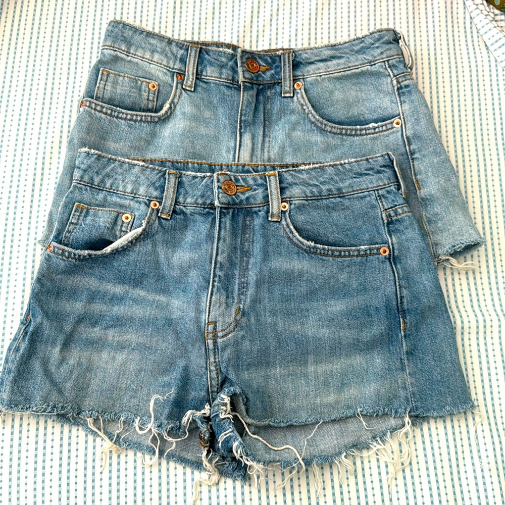 Two cut off jeans